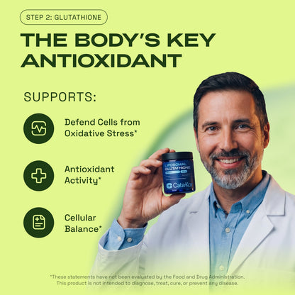 Cata-Kor Ultimate Longevity - NMN 1000 mg, Liposomal Glutathione 500 mg, CA AKG, Biotin, Hyaluronic Acid, MSM, Vitamin C